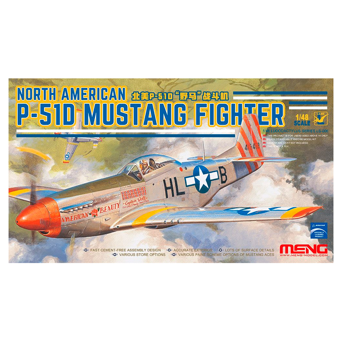 1/48 NORTH AMERICAN P-51D MUSTANG FIGHTER