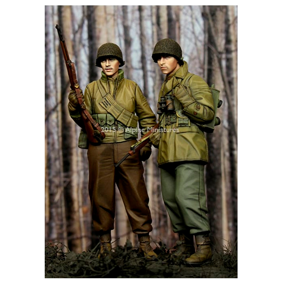 Alpine Miniatures -WW2 US Infantry Set (2 figs) 1/35