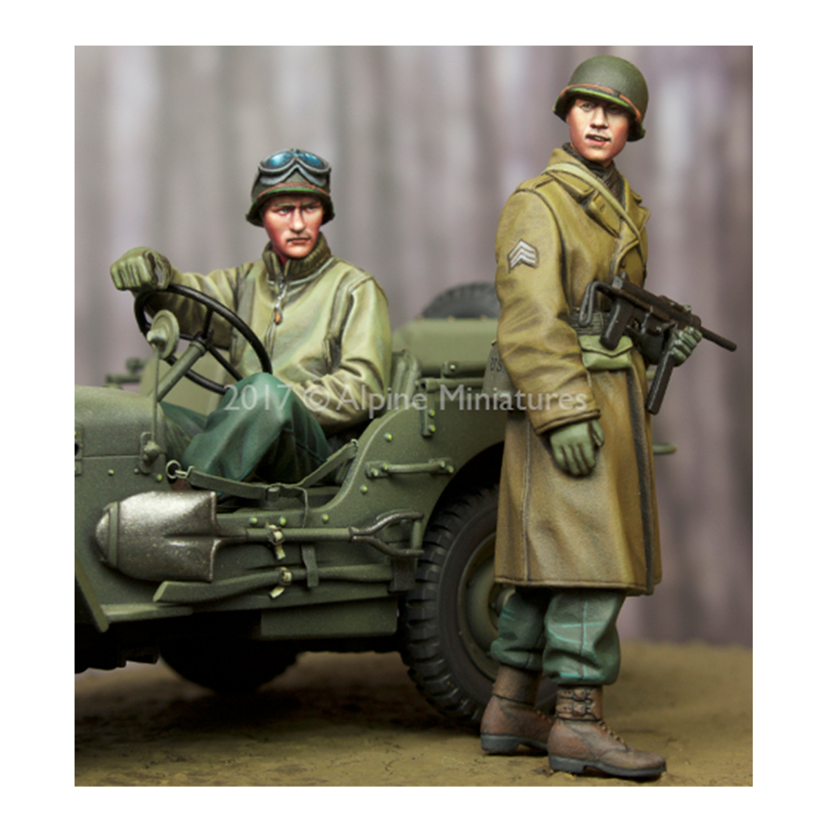 Alpine Miniatures – WW2 US NCO & Driver Set (2 figs) 1/35