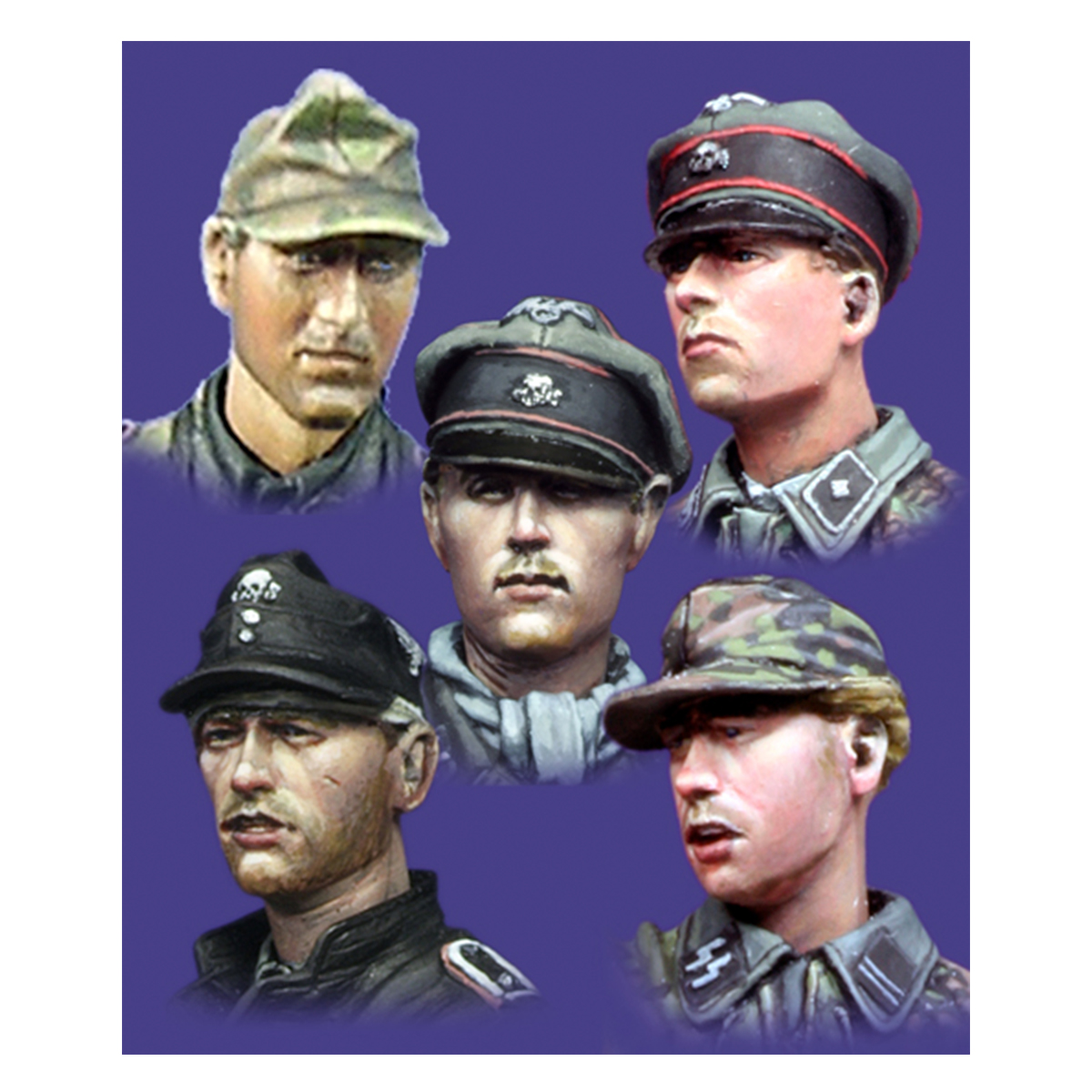 Alpine Miniatures – WSS Panzer Crew Heads Set #2 (1/35)