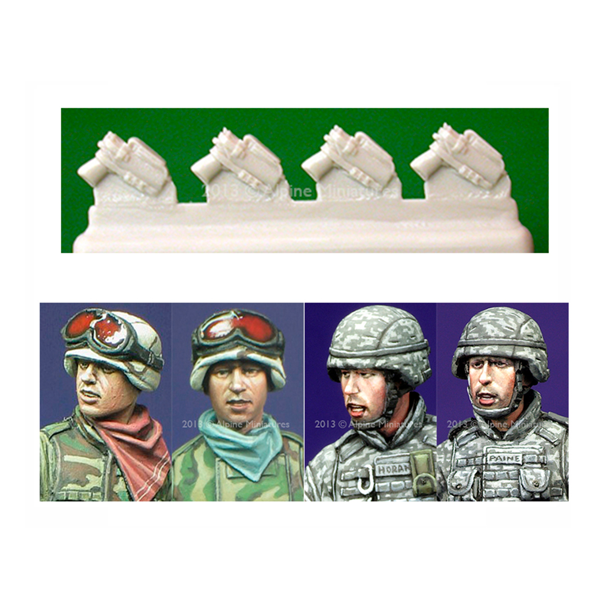 Alpine Miniatures – Modern US Infantry Heads (1/35)