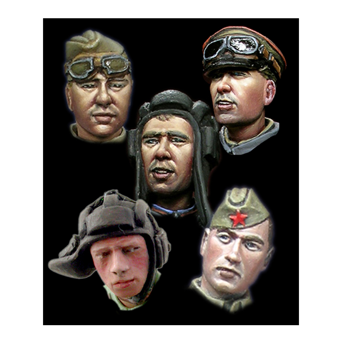 Alpine Miniatures – WW2 Russian Heads Set #1 (1/35)