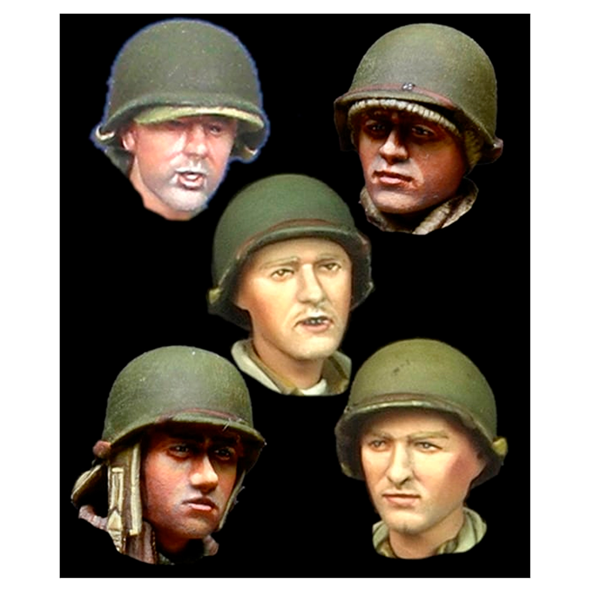 Alpine Miniatures – WW2 US Infantry Head Set (1/35)