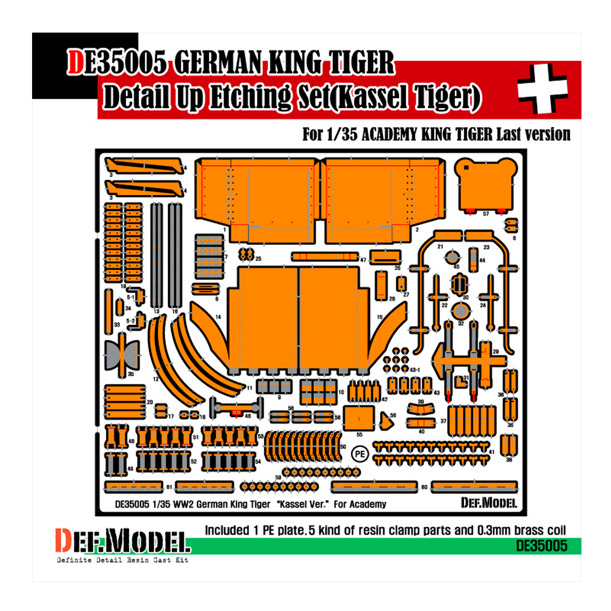 King Tiger Kassel ver. PE Set (for Academy 1/35)