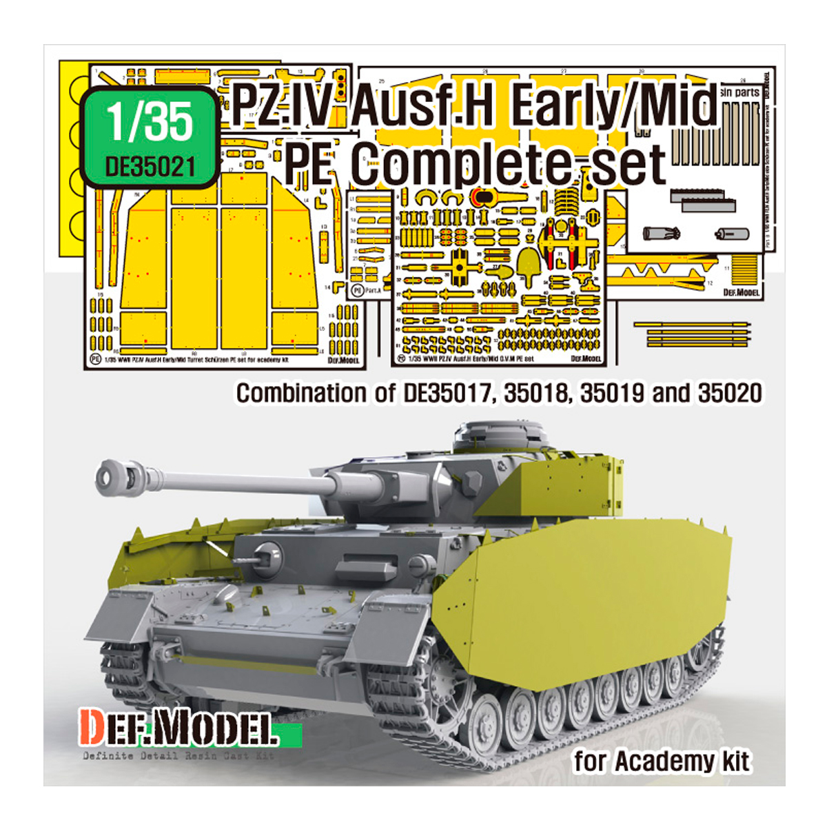 PZ.IV Ausf.H Early/Mid PE complete set (for Academy, ETC 1/35)