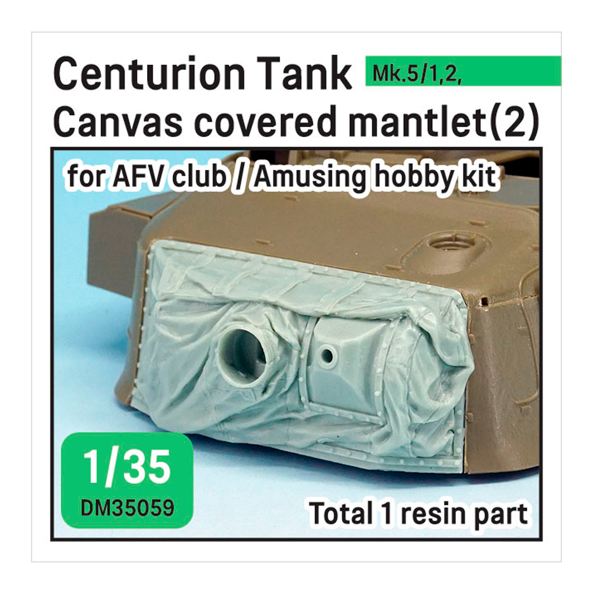 Centurion IDF shot Mantlet w/canvas cover set (for AFV Club 1/35)