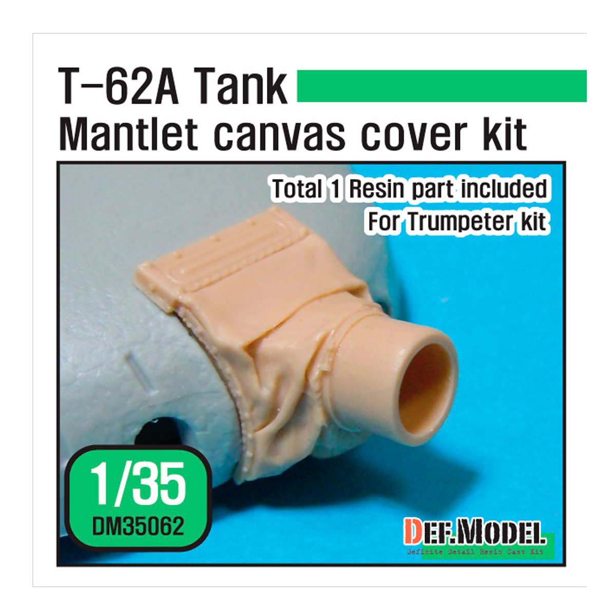 T-62A mantlet canvas cover set (for Trumpeter kit 1/35)