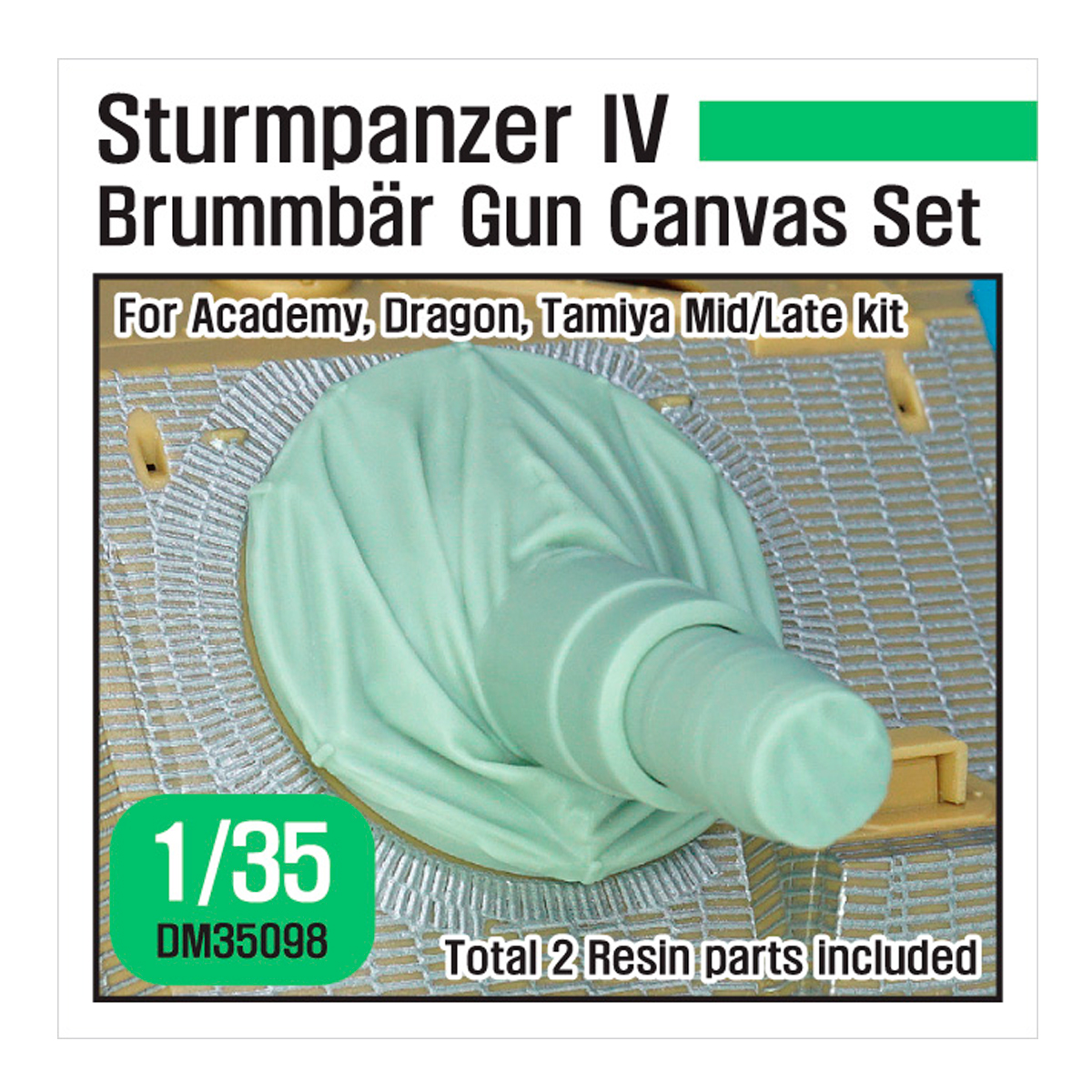 German Sturmpanzer IV Brummbar Mid/Late Main Gun canvas cover  set