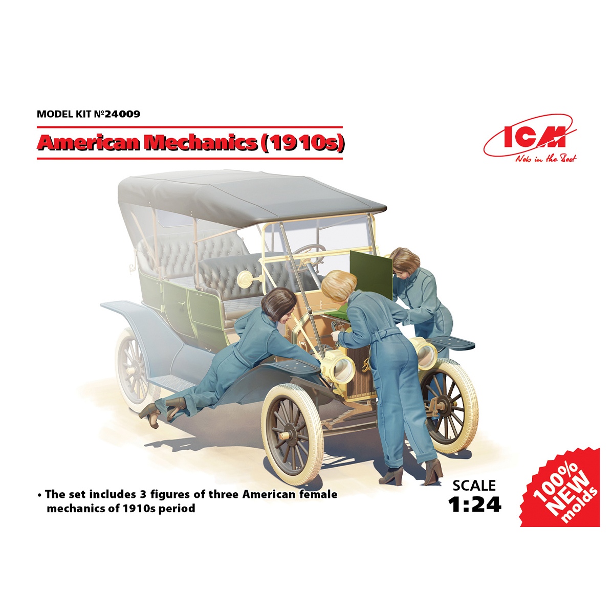 American mechanics (1910s) (3 figures) (100% new molds) 1/24