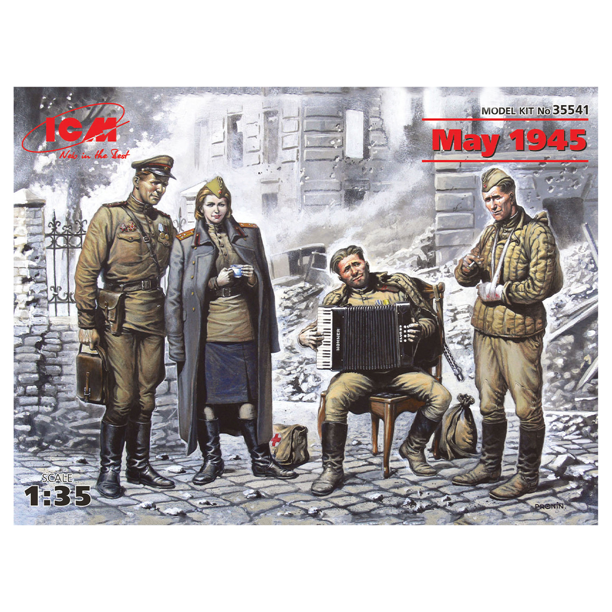 May 1945 (4 figures – 1 officer, 2 soldiers, 1 military servicewoman) 1/35