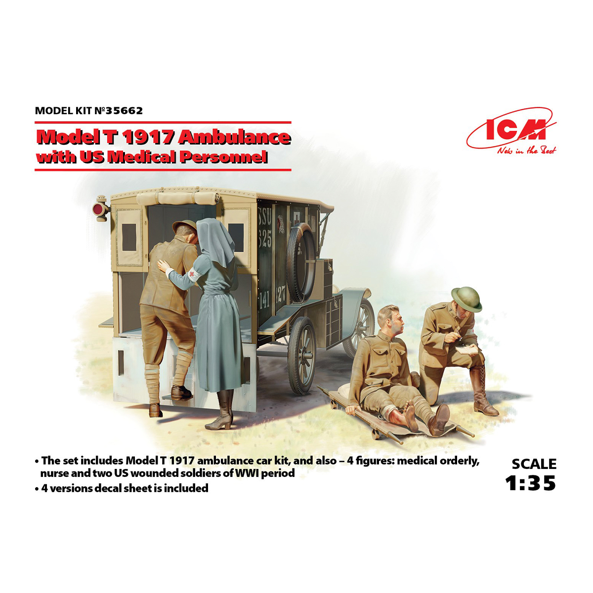 Model T 1917 Ambulance with US Medical Personnel 1/35