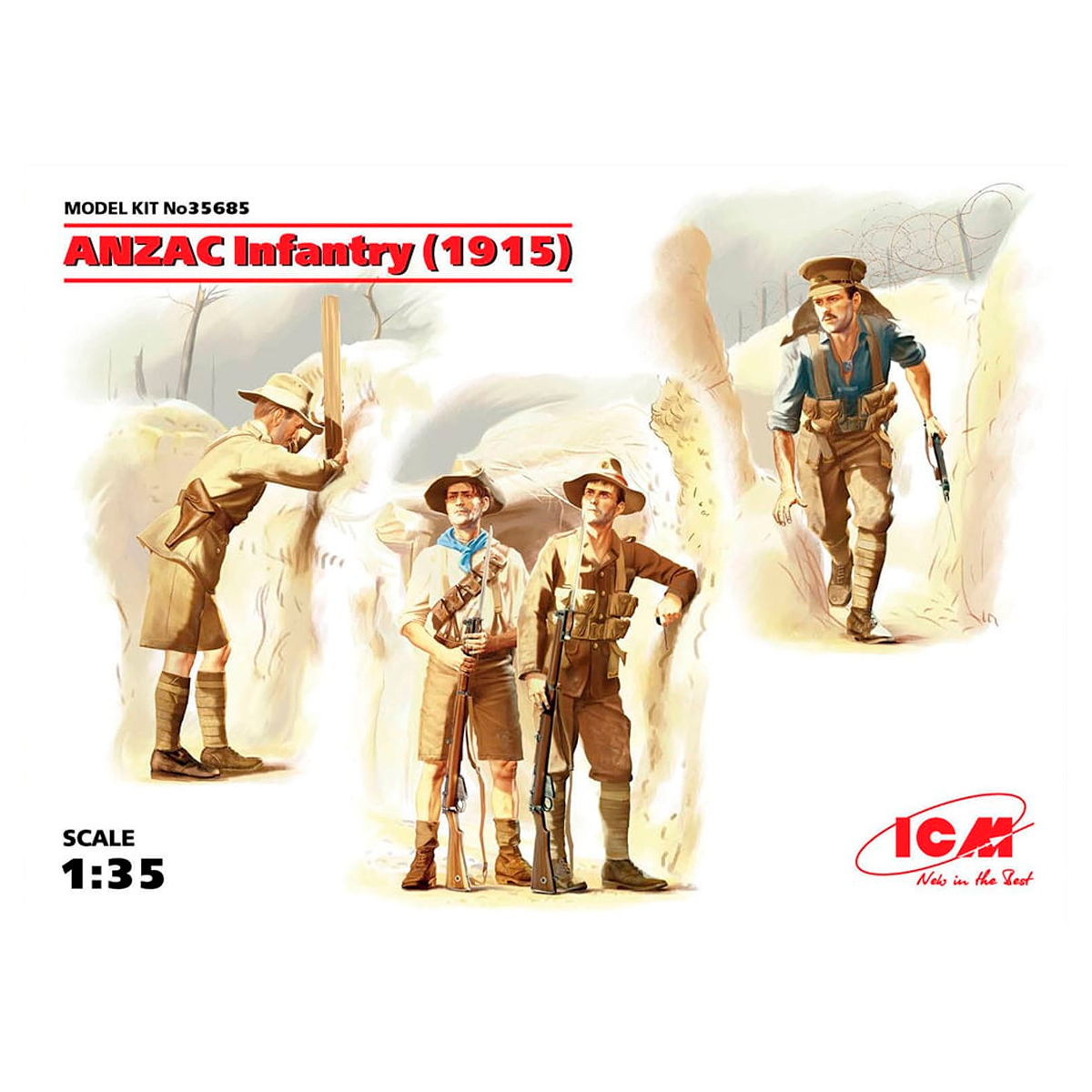 ANZAC Infantry (1915) (4 figures) 1/35