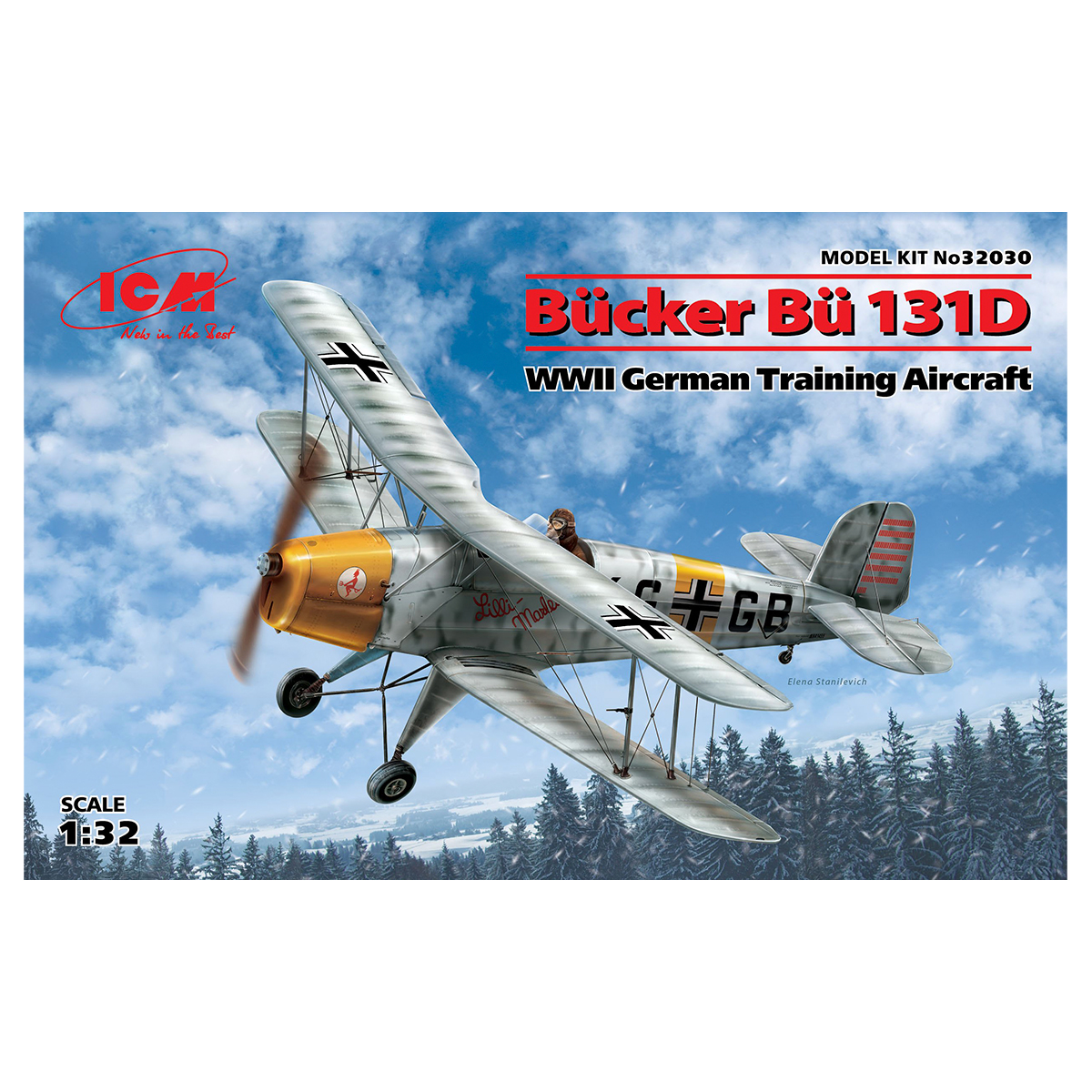 Bücker Bü 131D, WWII German Training Aircraft (100% new molds) 1/32