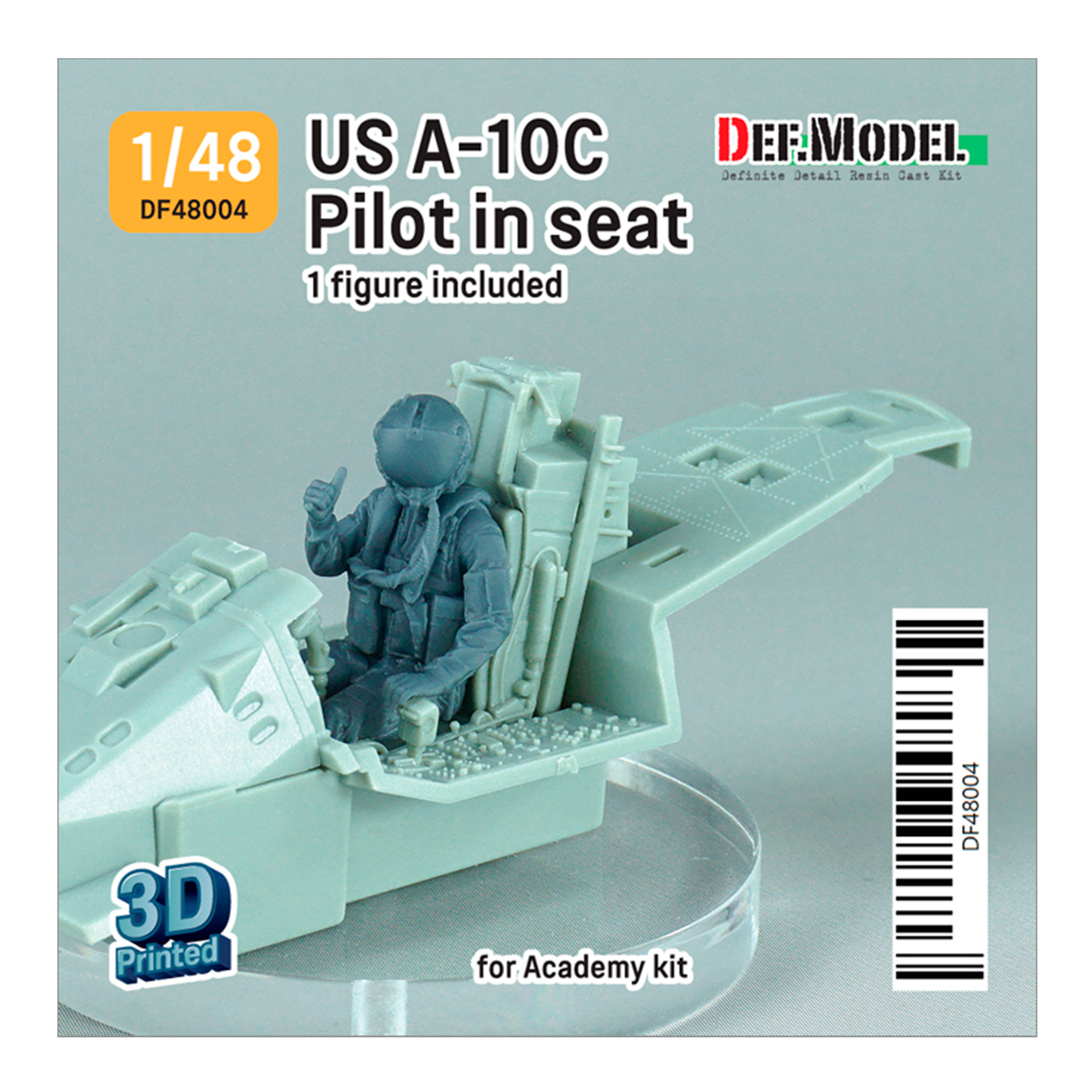 1/48 US A-10C Pilot in seat (for Academy A-10C kit)(3d Printed kit)