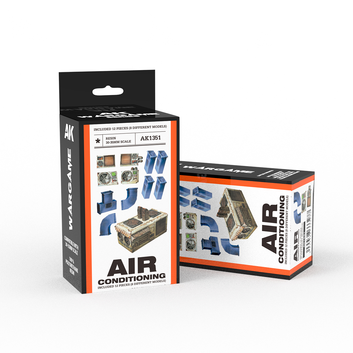 AIR CONDITIONING- SCENOGRAPHY WARGAME SET – 100% POLYURETHANE RESIN COMPATIBLE WITH 30-35MM SCALE