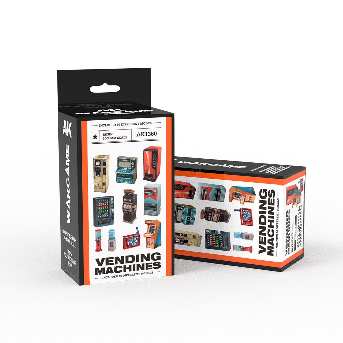 VENDING MACHINES- SCENOGRAPHY WARGAME SET – 100% POLYURETHANE RESIN COMPATIBLE WITH 30-35MM SCALE