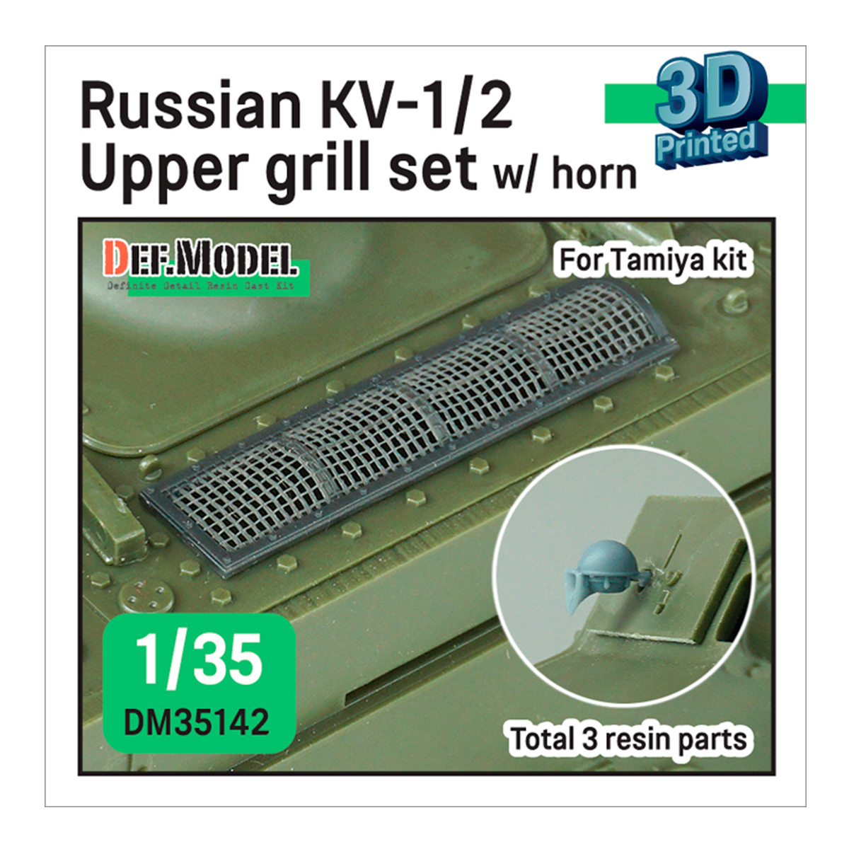 WWII Russian KV-1/2 upper grill set (for Tamiya new kit 1/35)