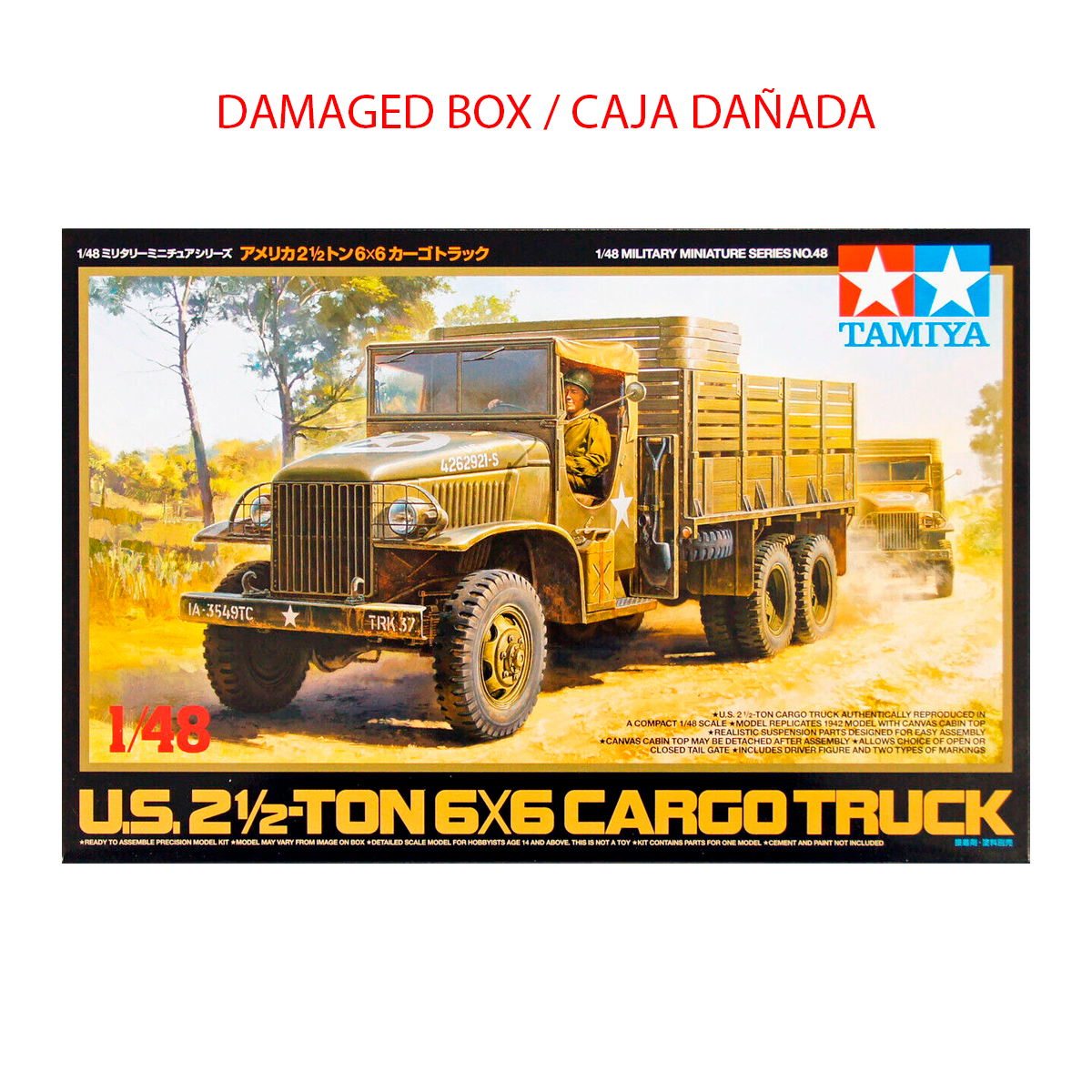 1/48 US 2.5ton 6×6 Cargo Truck (Damaged box / Caja Dañada)