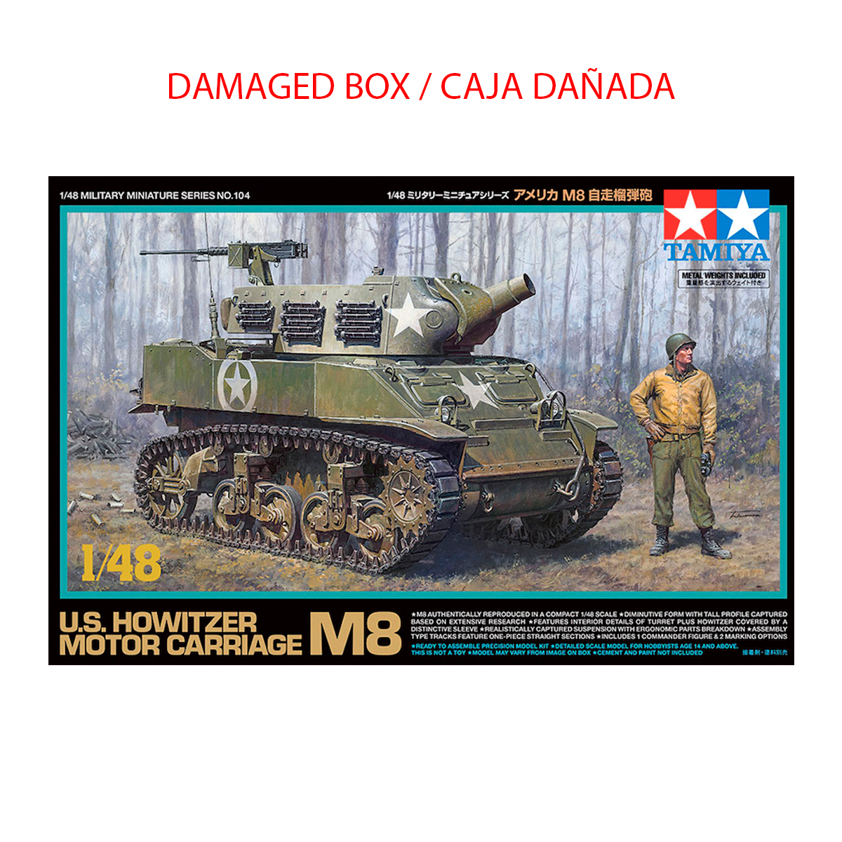 1/48 U.S. Howitzer Motor Carriage M8 (Damaged box / Caja Dañada)