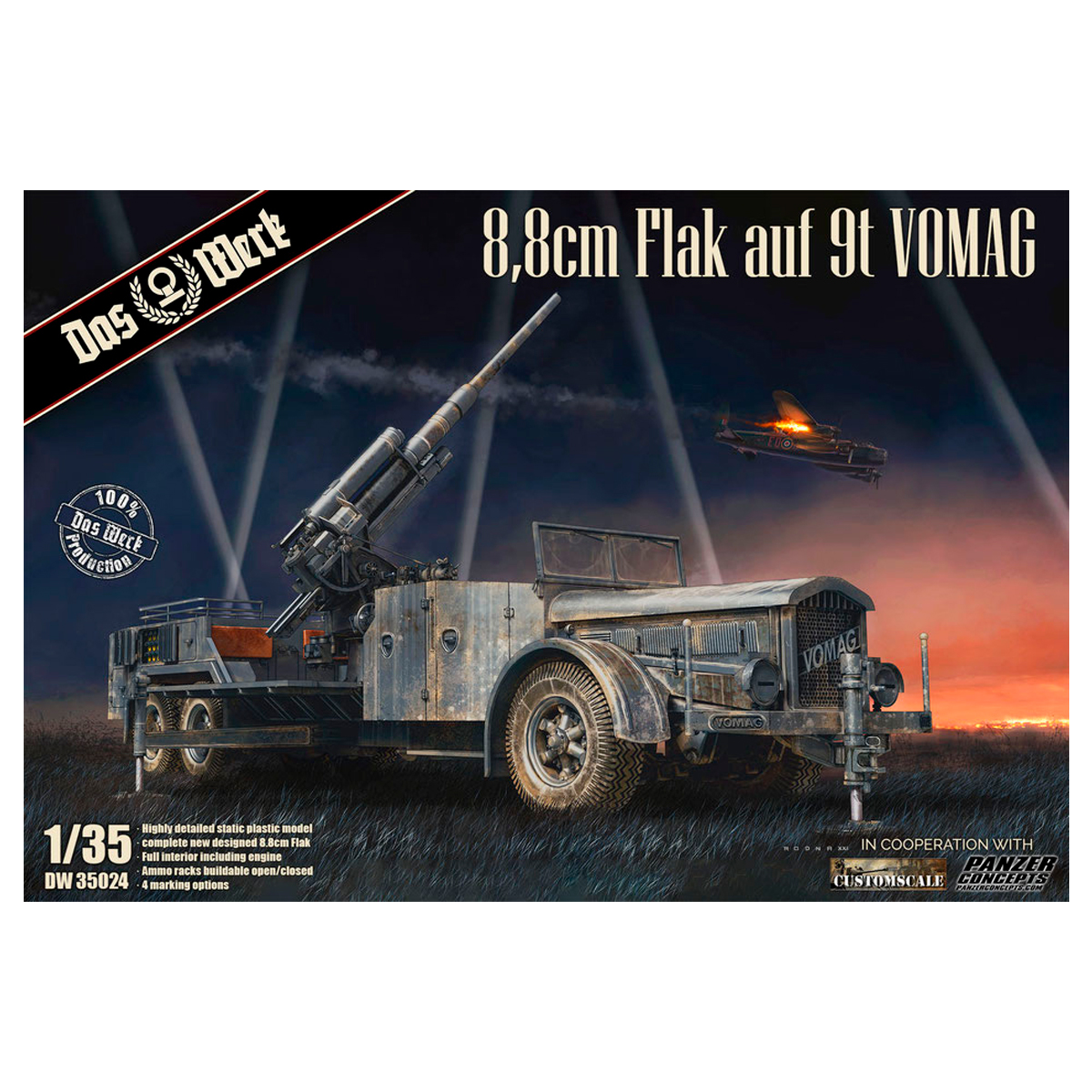 8,8cm Flak auf 9t VOMAG 1/35