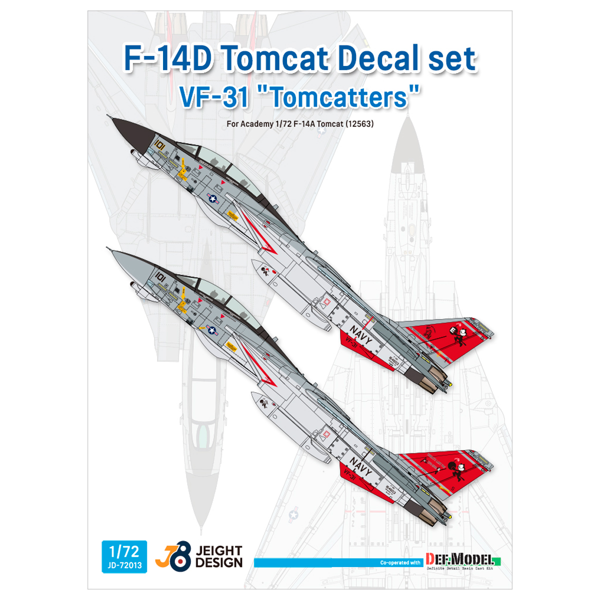 F-14D VF-31 Decal Set (for 1/72 Academy kit)