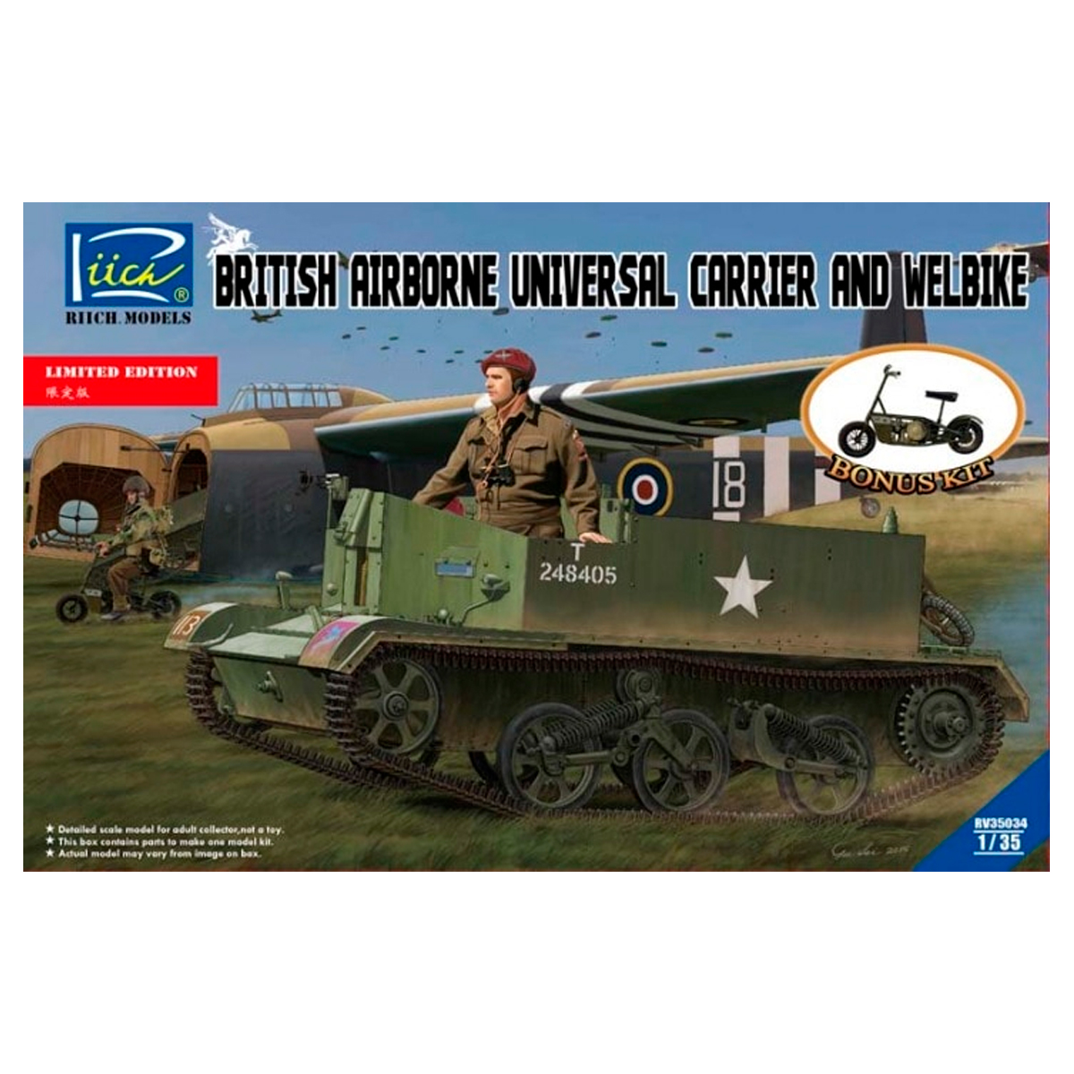 British Airborne Universal Carrier and welbike 1/35 Limited Edition