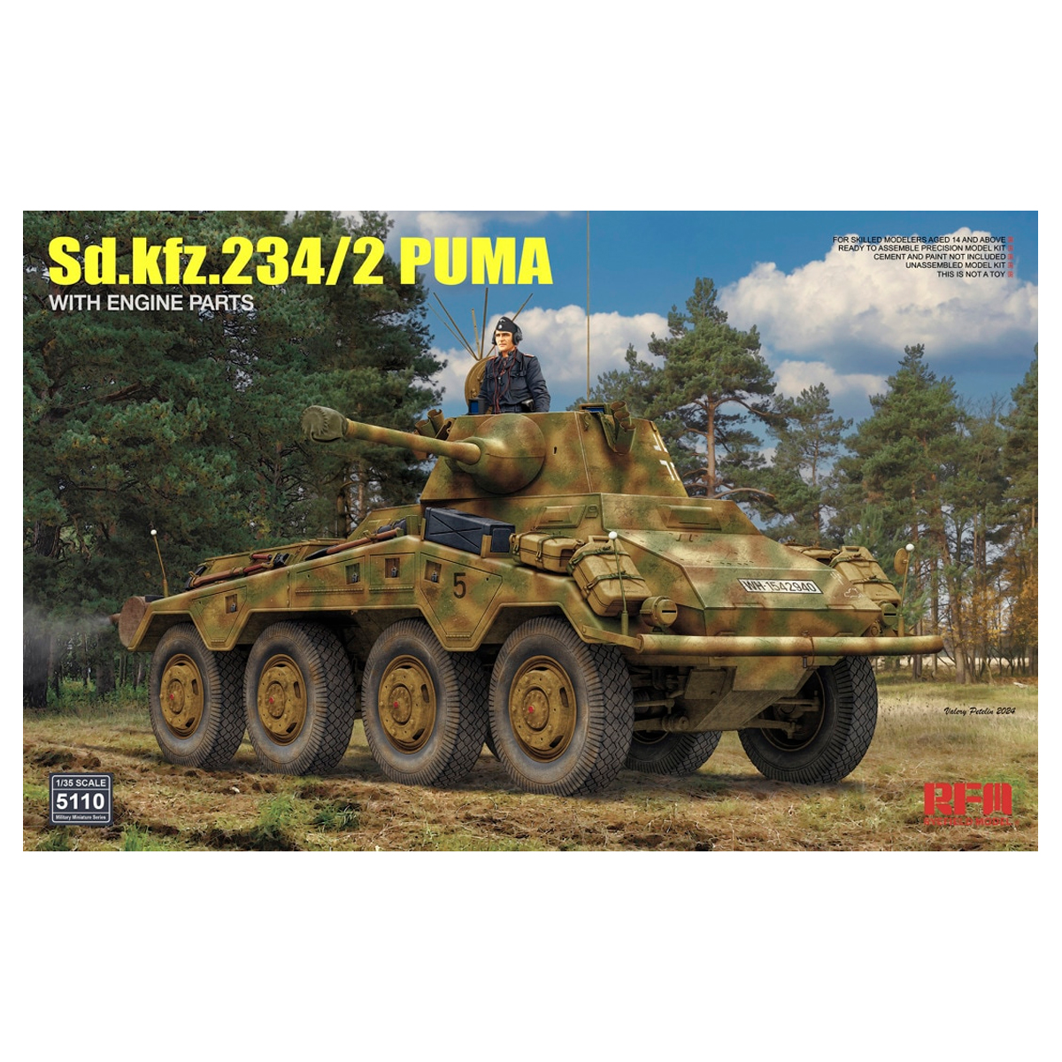 Sd.kfz 234/2 Puma w/ Engine Parts 1/35