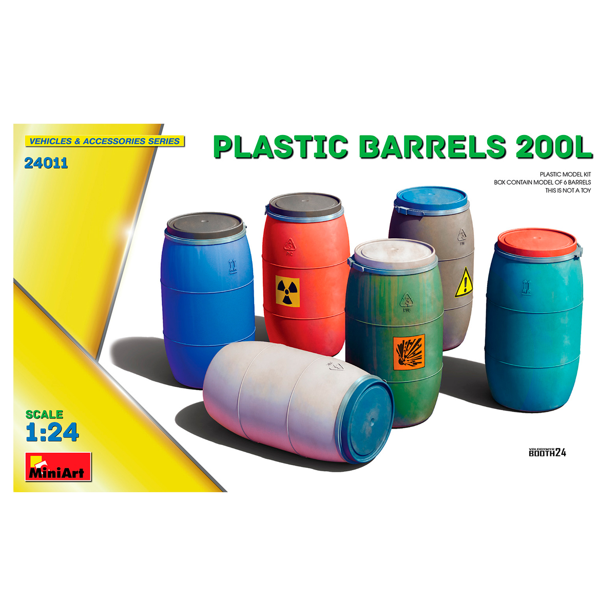 1/24 Plastic Barrels 200L