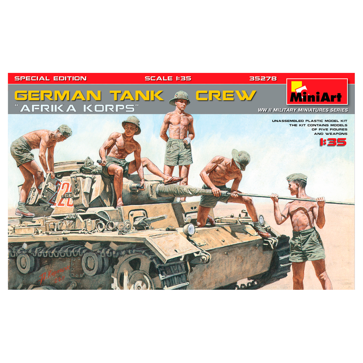 1/35 German Tank Crew.”Afrika Korps”. Special Edition