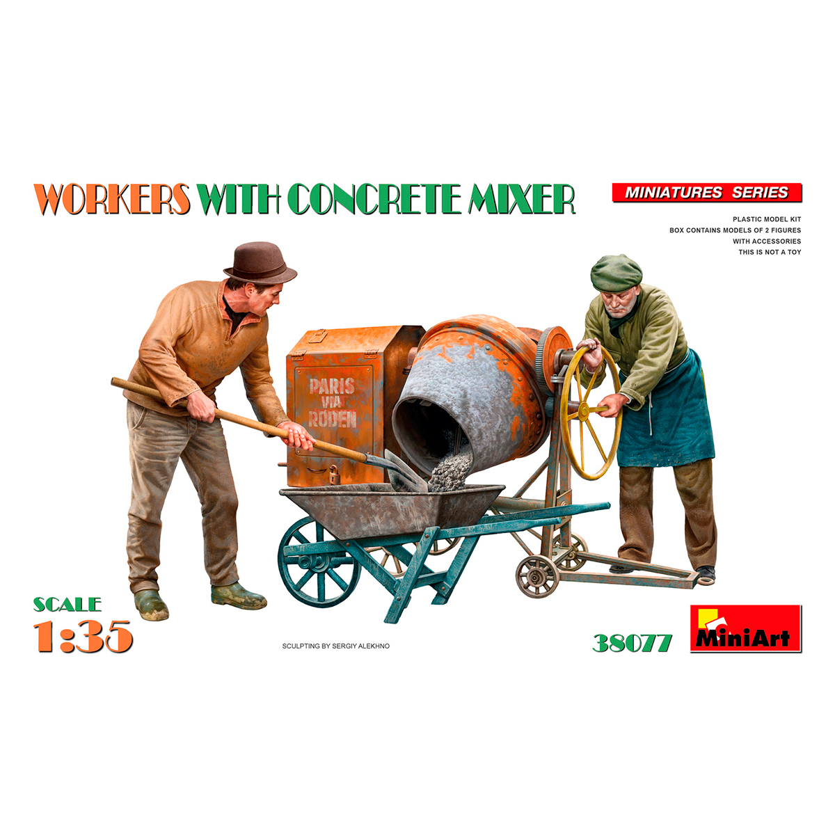 1/35 WORKERS WITH CONCRETE MIXER