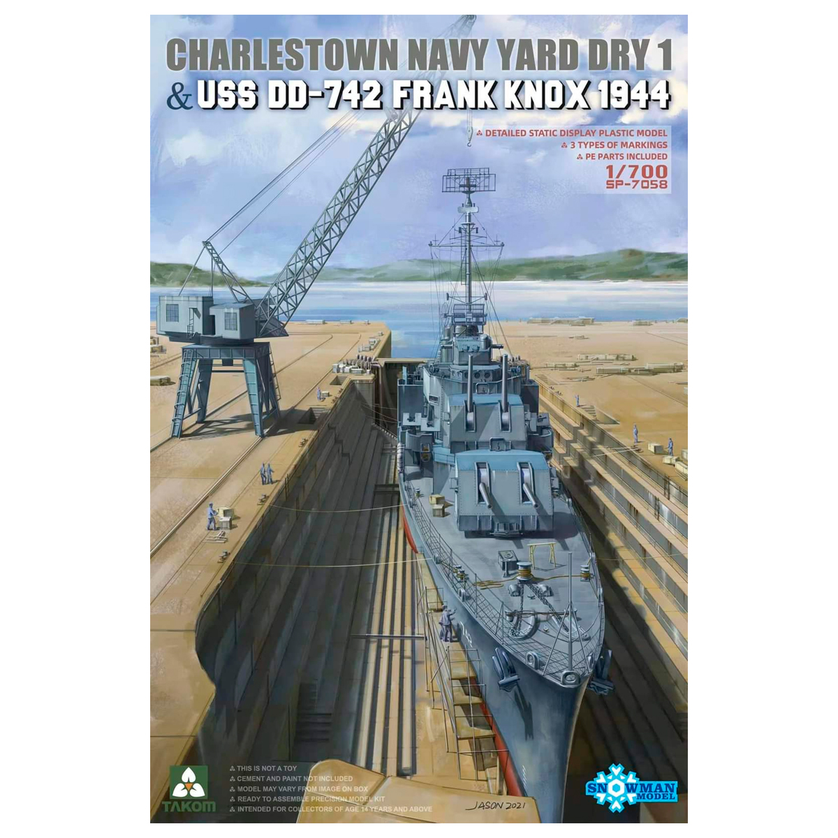 1/700 Charlestown Navy Yard DRY 1 & USS DD-742 Frank Knox 1944