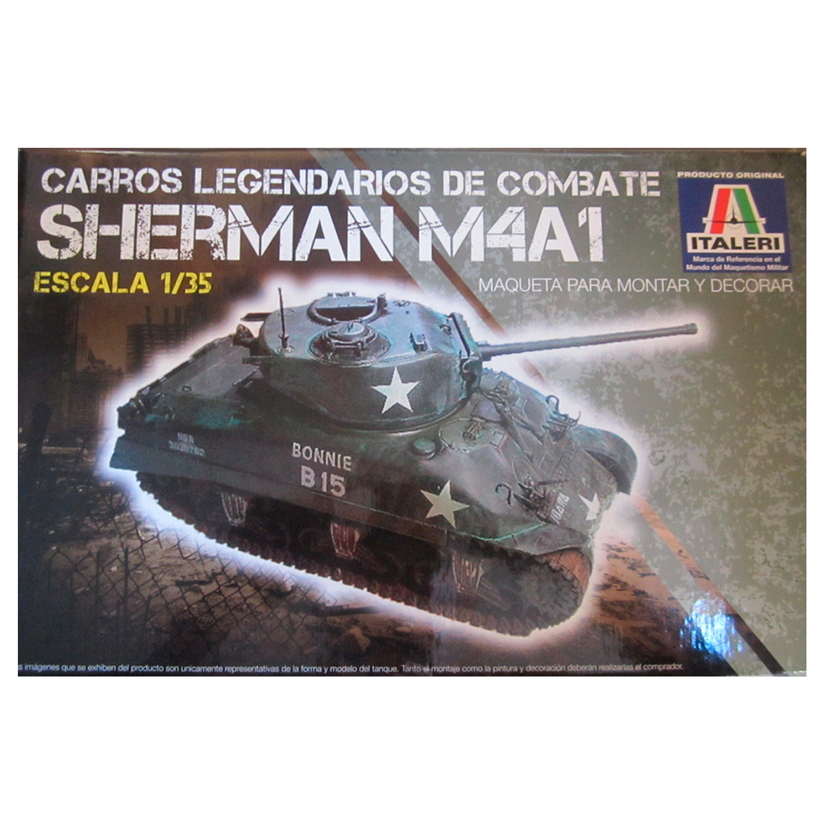 Italeri 1/35 SHERMAN M4A1 (Carros legendarios de combate)