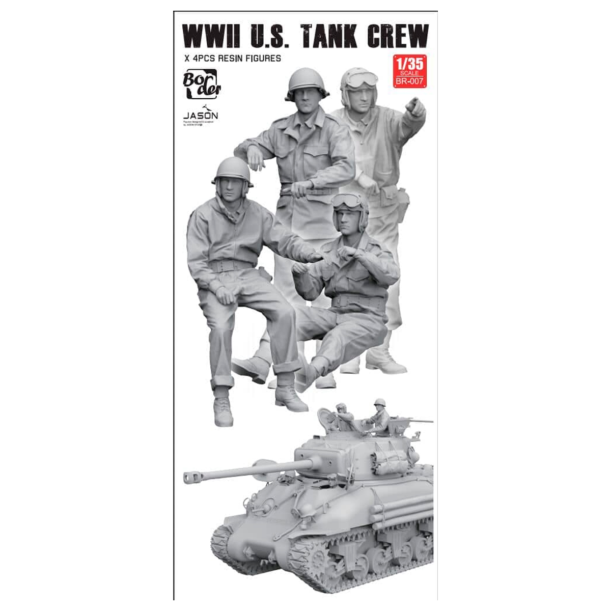 1/35 WW II U.S. Tank Crew (4 pcs)