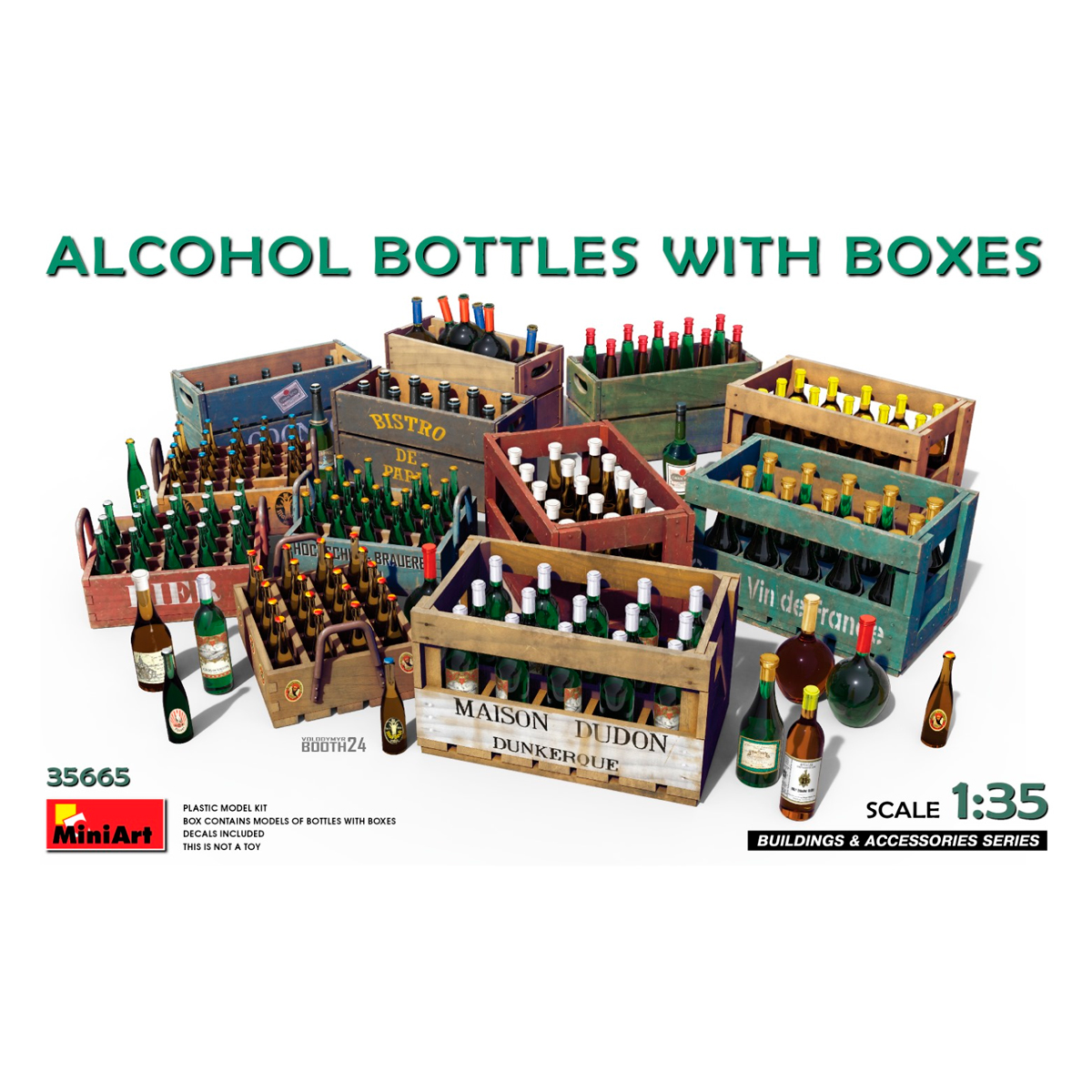 1/35 Alcohol Bottles w/Boxes