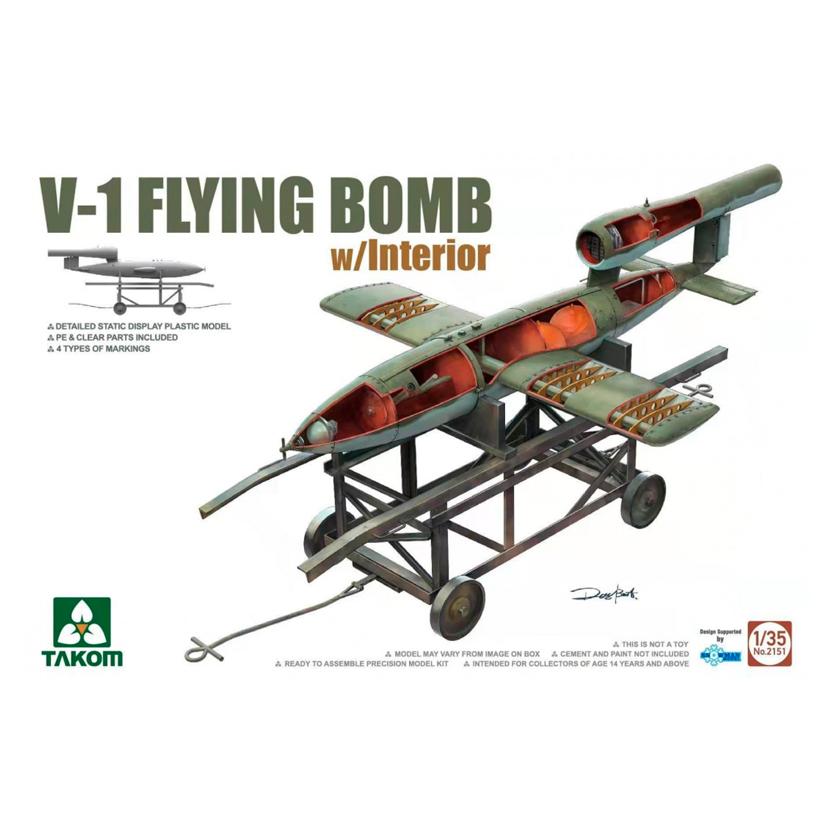 1/35 V-1 Flying Bomb with Interior