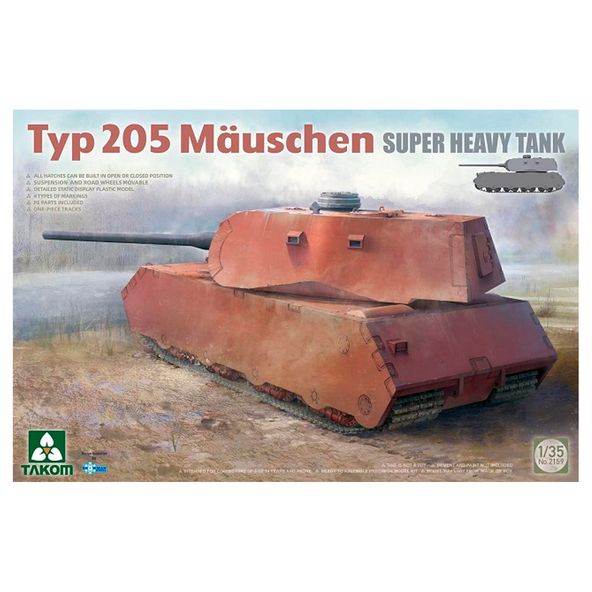 1/35 Typ 205 Mäuschen Super Heavy Tank