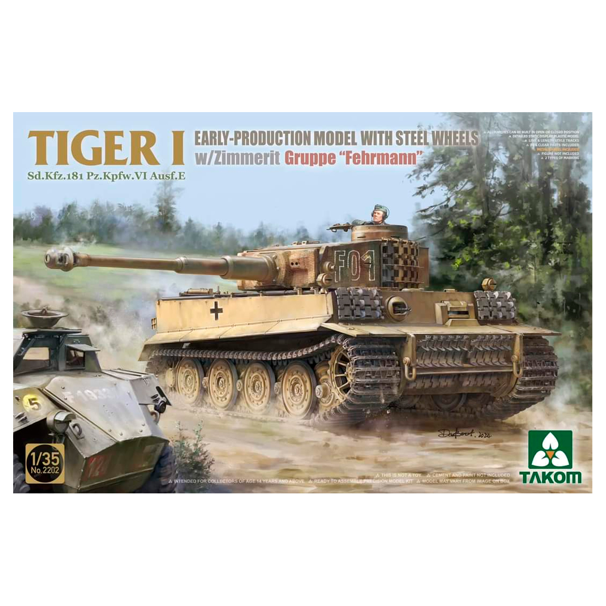 1/35 Tiger I Early Production Model with Steel Wheels w/zimmerit Gruppe «Fehrmann»