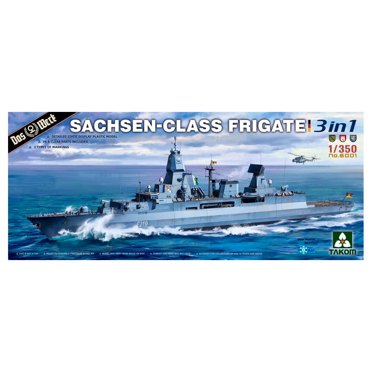 1/350 Sachsen-Class Frigate 3 in 1