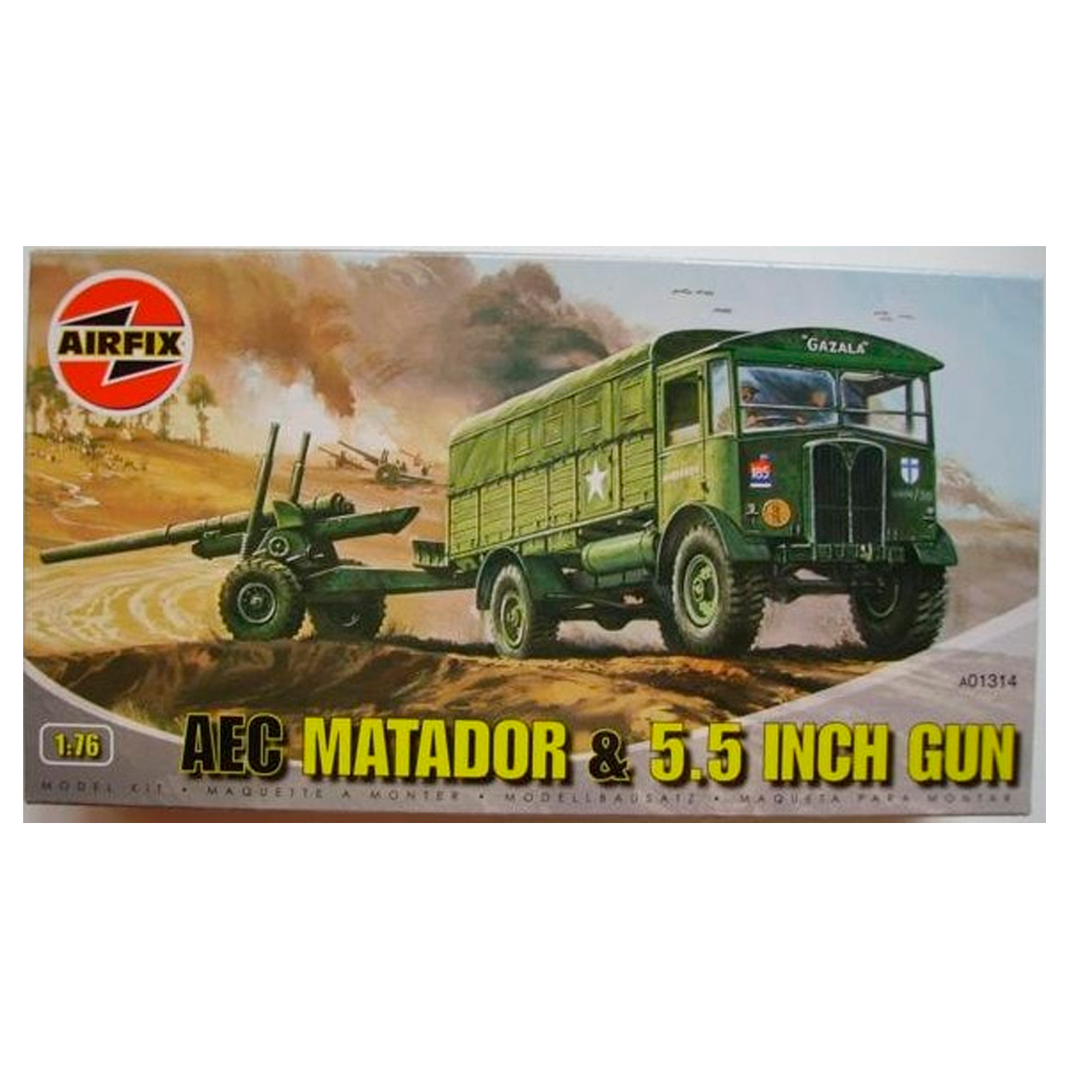 AIRFIX 1/76 AEC Matador & 5.5 inch gun