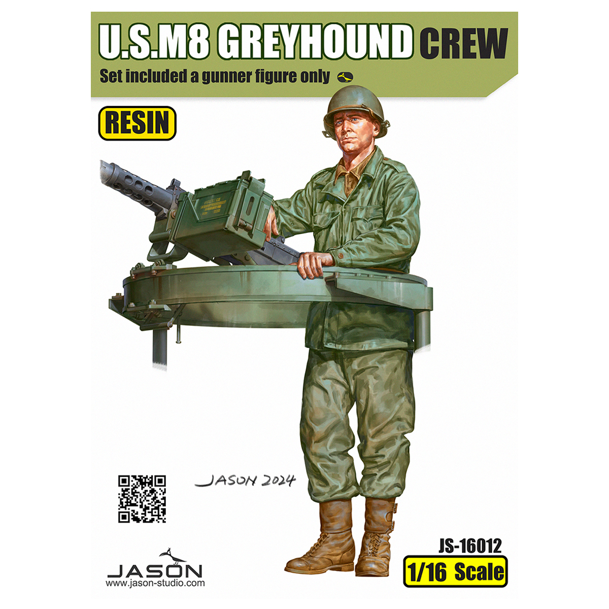 1/16 scale U.S.M8 Greyhound gunner figure